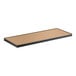 A rectangular black Z-beam particleboard shelf designed for boltless shelving units.