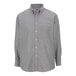 A medium grey Edwards long sleeve oxford dress shirt with a button down collar.