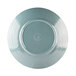 An Abyss-colored melamine plate with a circular design and a white rim.