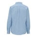 A back view of a light blue Edwards oxford dress shirt with long sleeves.