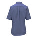 A Edwards French blue oxford dress shirt with short sleeves.