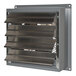 A stainless steel Canarm standard wall exhaust fan with a vent in the middle.