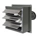 A metal Canarm 1-speed standard wall exhaust fan with a vent.