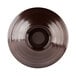 An abyss-colored melamine bowl with a black rim.