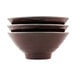 A stack of six Elite Global Solutions Abyss-colored bowls.