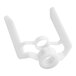 A white plastic Galaxy mixer paddle connector with a hole.