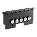 A black Estella Caffe push button assembly with white buttons and black knobs.