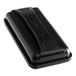 A black plastic Galaxy lid for a beverage dispenser with a vent.