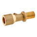 A brass Estella Caffe check valve with a threaded pipe fitting.