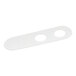 A white rectangular silicone cap with two holes.