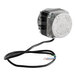 A round Avantco condenser fan motor with black wires and a black cover.