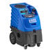 A blue and grey Lavex 3-stage cold water carpet extractor on wheels.