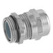 A stainless steel threaded strain relief for Estella cheese graters with blue threading.