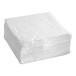 A stack of Hoffmaster white square dinner napkins.