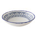 A Dudson Harvest Mediterranean Moresque bowl with blue and white design on a white background.