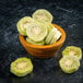 A bowl of Rainforest Supply freeze-dried sliced kiwi.