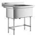 A Steelton stainless steel hand sink with legs.