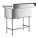 A Steelton stainless steel hand sink with legs.