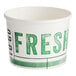 A white Innopak paper container with green text reading "To Go Fresh" on the side.