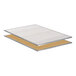 A white and wood Eastern Tabletop drop-in tile with aluminum edge.