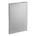 A white rectangular metal door with a black border.