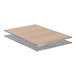 An Eastern Tabletop reversible wood and slate drop-in tile with aluminum edge.