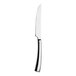 A close-up of a WNK Zen stainless steel steak knife with a silver handle.