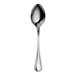 A close-up of a WNK Leopardi stainless steel serving spoon with a long handle.
