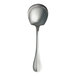 An 18/10 stainless steel serving spoon with a long handle.