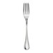 A silver fork with a black tip.