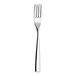 A close up of a WNK Zen from Steelite International silver fork with a white background.