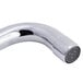 A close-up of an Equip by T&amp;S chrome deck-mount faucet with lever handles.
