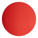 A white circle with a red border.