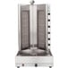 A large stainless steel Visvardis gyro machine with a door open.