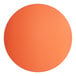 A close up of a round orange Lancaster Table & Seating outdoor table top.