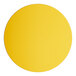 A yellow circular table with a black border and black lines on a white background.