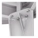 A close-up of the metal structure on a Lancaster Table & Seating Alloy Series table.