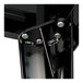 A close-up of a Lancaster Table & Seating rectangular onyx black metal table.