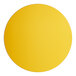 A citrine yellow round table top with a white background and black lines.