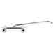 The Equip by T&S deck mounted faucet with lever handles and a swing spout.