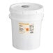 A white bucket of Hometown Provisions Orange Blossom Honey with a label on the lid.