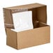A brown box with clear plastic inside.