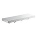 A white rectangular Regency aluminum shelf with metal brackets.