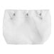 A white mesh bag with buttons.