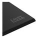 A black square ribbed anti-fatigue rubberized gel foam floor mat with beveled edges.