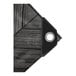 A black and gray heavy duty tarp with a corner and grommets.
