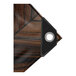 A brown and black heavy duty tarp with wood.
