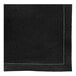 A black Choice cloth napkin with a white border.