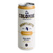 A white La Colombe Draft Latte can with blue and yellow text.
