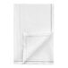 A white napkin with a stitched edge.